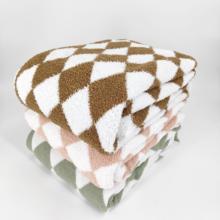 Basic Diamond Knit Throw Blanket Super Soft Warm Blanket for Couch  Fluffy Blanket for Bed Sofa